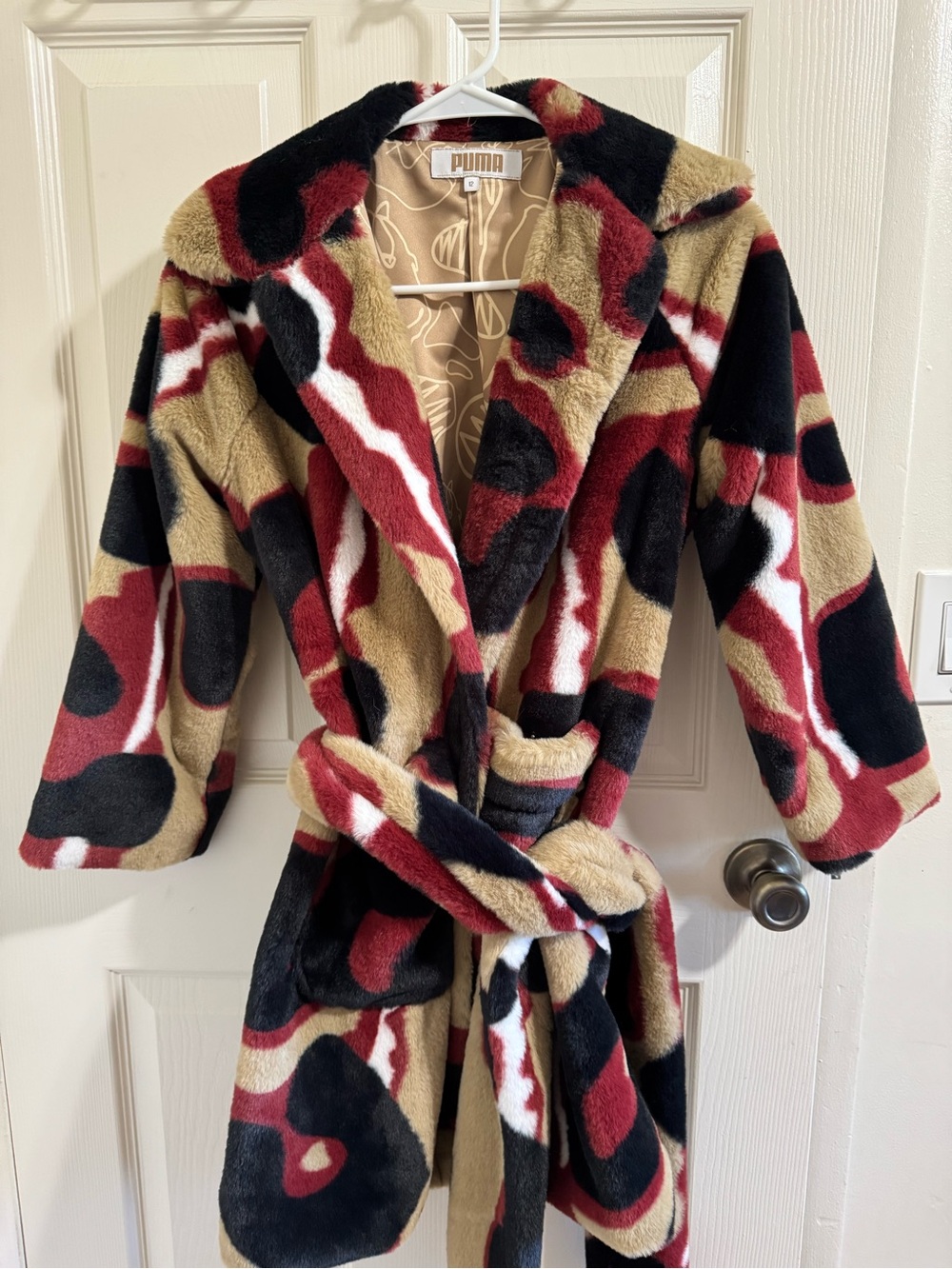 PUMA x June Ambrose Madison Pebble Fur Coat size 12 kids